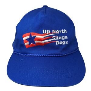 Up North Silage Bags Puerto Rico Flag Snapback 5 Panel Cap Blue OS Peacemaker